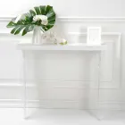 Mesa de console de parede em madeira branco cinza ou Corten e Plexiglass - Leopardi Viadurini