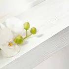 Mesa de console de parede em madeira branco cinza ou Corten e Plexiglass - Leopardi Viadurini