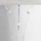 Mesa de console de parede em madeira branco cinza ou Corten e Plexiglass - Leopardi Viadurini