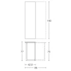 Console Extensível 150 cm em Metal e Melamina Fabricado na Itália - Aba Viadurini