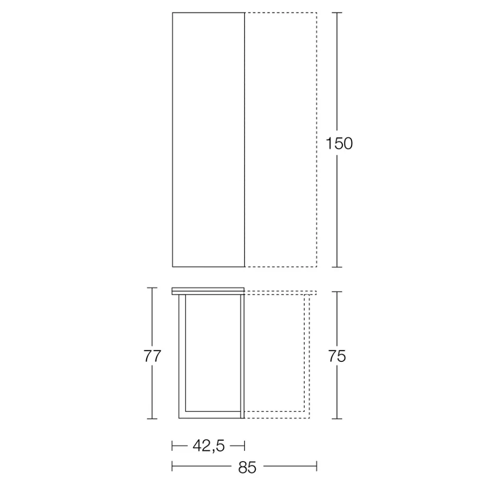 Console Extensível 150 cm em Metal e Melamina Fabricado na Itália - Aba Viadurini