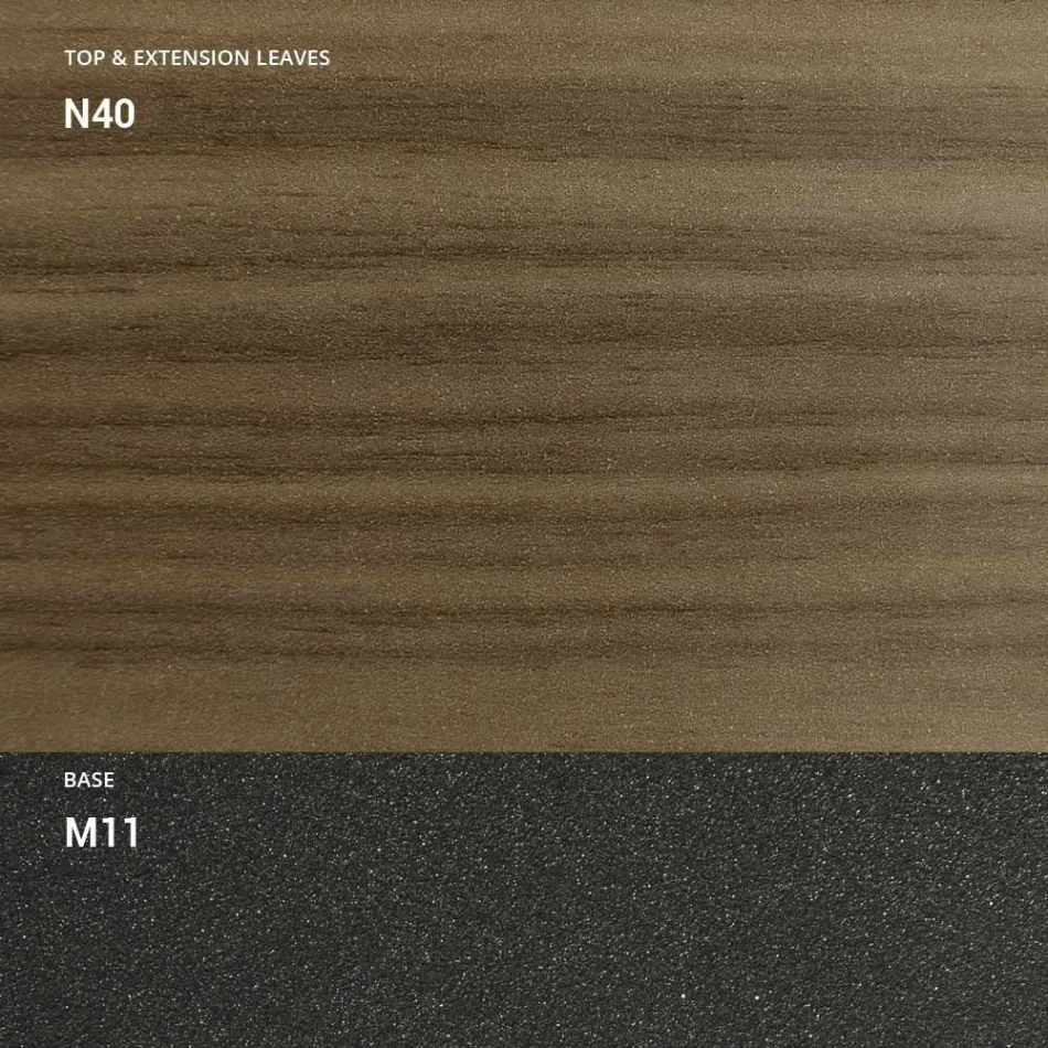 Console Extensível 150 cm em Metal e Melamina Fabricado na Itália - Aba Viadurini