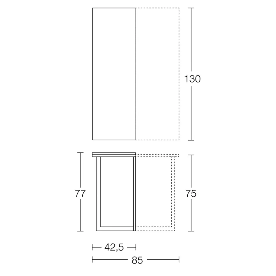 Console Extensível 150 cm em Metal e Melamina Fabricado na Itália - Aba Viadurini