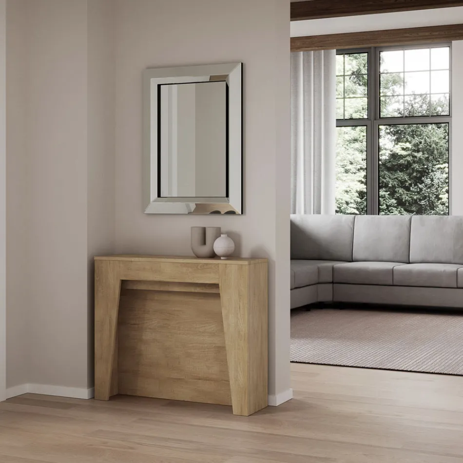 Console extensível até 211 cm em melamina em essência Made in Italy - Incantesimo Viadurini