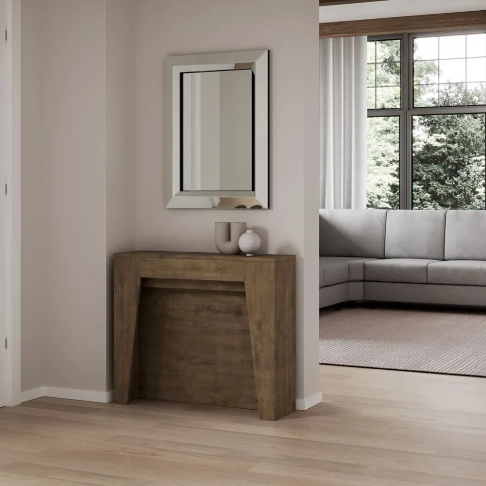 Console extensível até 211 cm em melamina em essência Made in Italy - Incantesimo Viadurini