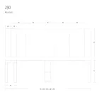 Consola extensível até 290 cm em madeira melamina Made in Italy - Paride Viadurini