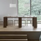 Console extensível até 299 cm com extensões internas fabricadas na Itália - Ampulheta Viadurini