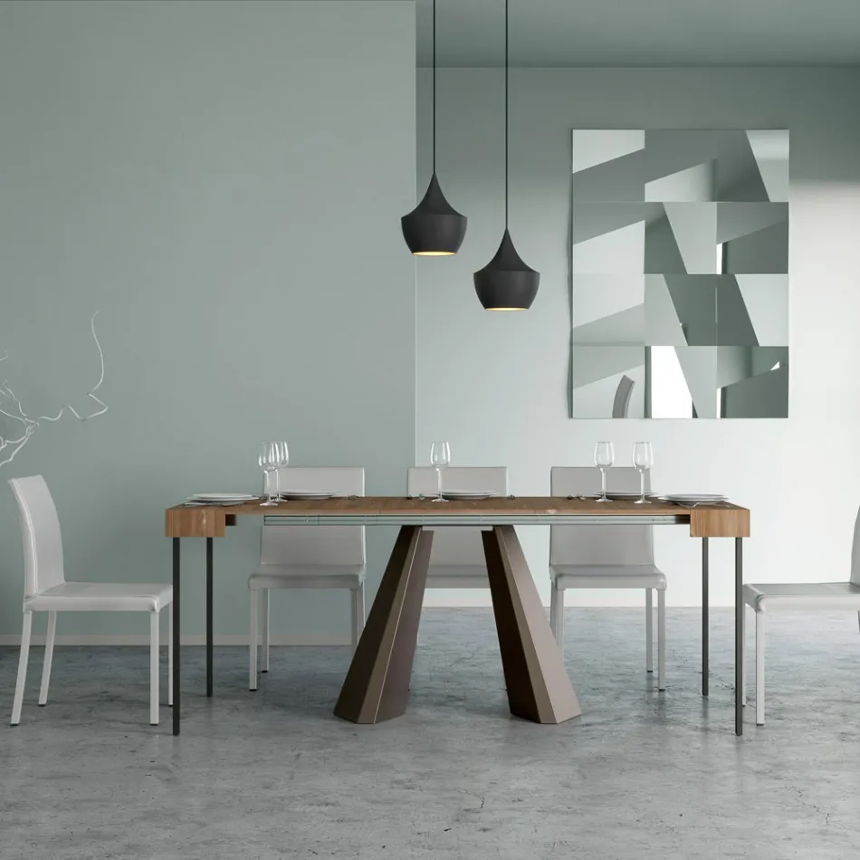 Console Extensível até 300 cm com Pernas com Acabamento Bear Made in Italy - Destino Viadurini