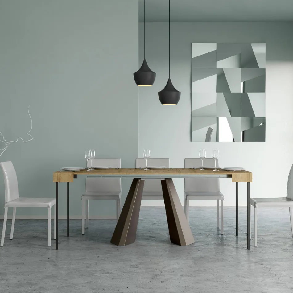 Console Extensível até 300 cm com Pernas com Acabamento Bear Made in Italy - Destino Viadurini