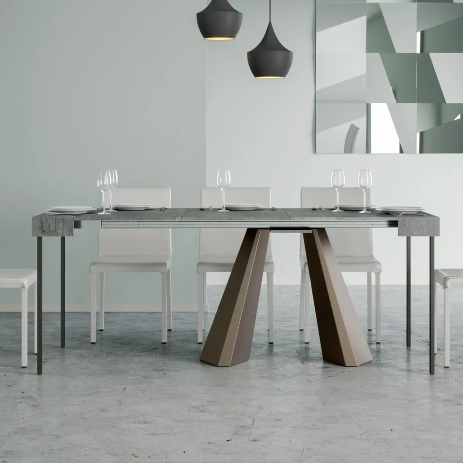 Console Extensível até 300 cm com Pernas com Acabamento Bear Made in Italy - Destino Viadurini