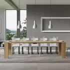 Console extensível até 300 cm com suporte de 2 pernas Fabricado na Itália - Phantom Viadurini