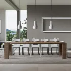 Console extensível até 300 cm com suporte de 2 pernas Fabricado na Itália - Phantom Viadurini