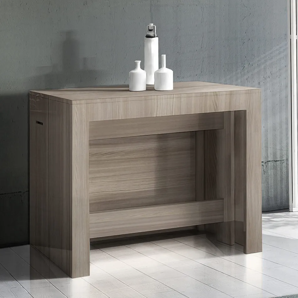 Console extensível a 300 cm da entrada ou sala de estar em madeira - Katharina Viadurini