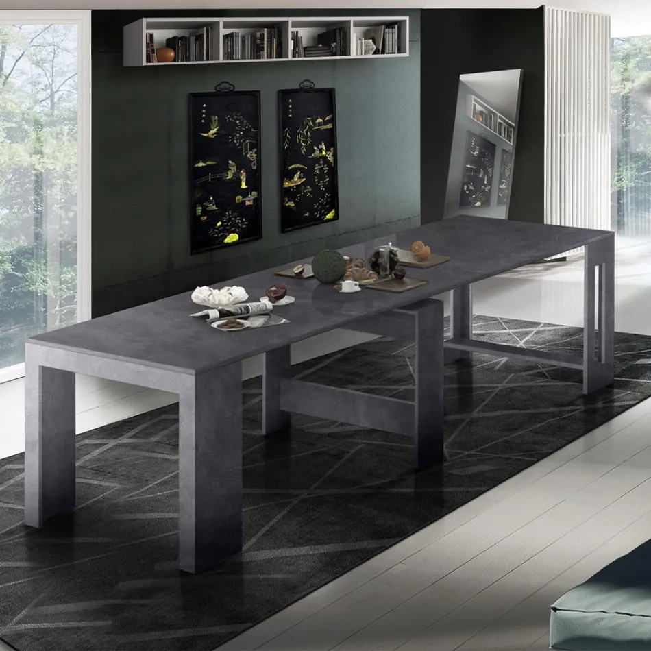 Console extensível a 300 cm da entrada ou sala de estar em madeira - Katharina Viadurini