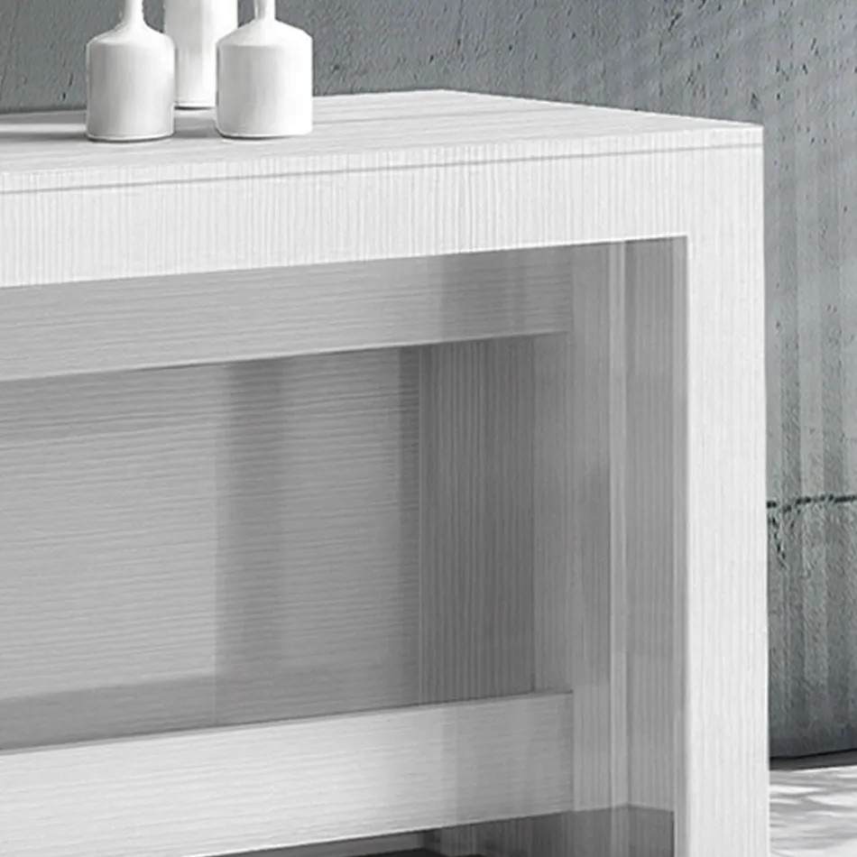 Console extensível a 300 cm da entrada ou sala de estar em madeira - Katharina Viadurini