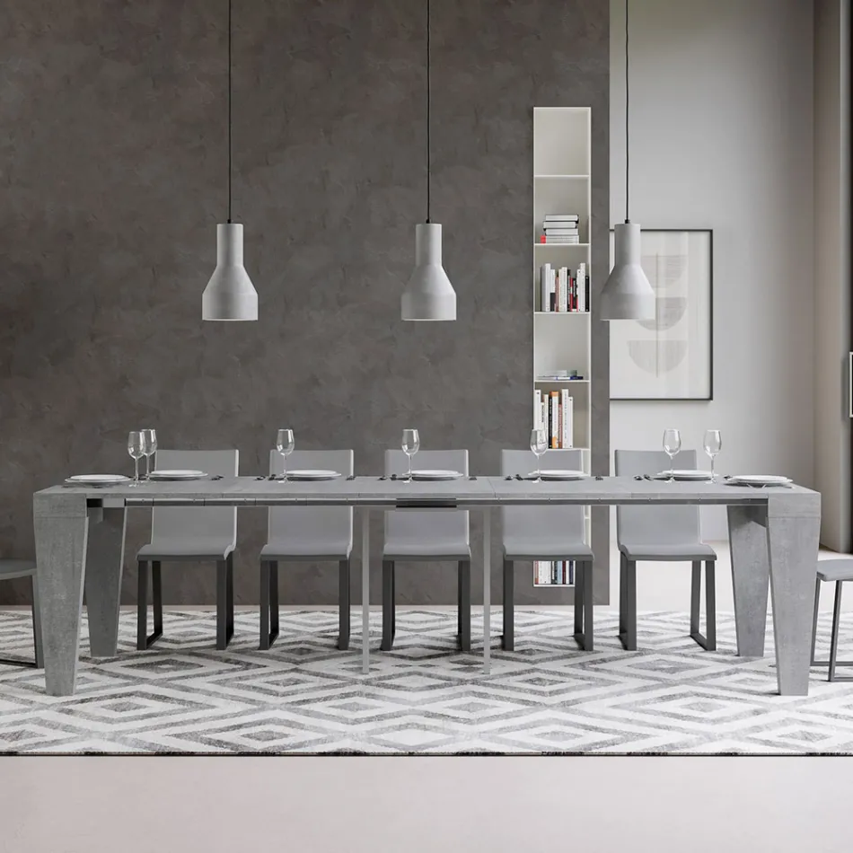 Consola Extensível até 300 cm em Madeira Made in Italy - Trono Viadurini