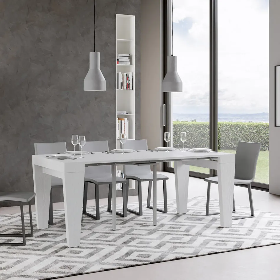 Consola Extensível até 300 cm em Madeira Made in Italy - Trono Viadurini