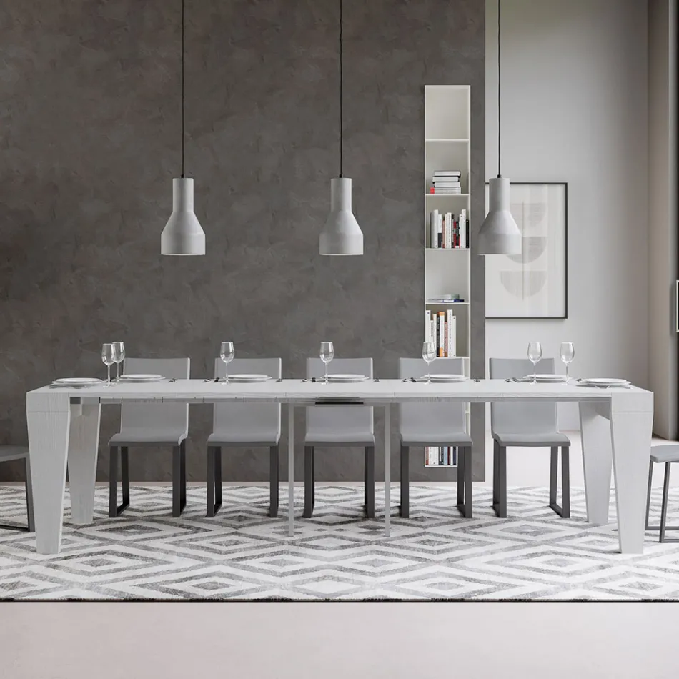 Consola Extensível até 300 cm em Madeira Made in Italy - Trono Viadurini