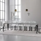 Console extensível com pernas de ferro modernas fabricadas na Itália - Palazzo Viadurini