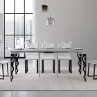 Console extensível com pernas de ferro modernas fabricadas na Itália - Palazzo Viadurini