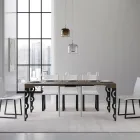 Console extensível com pernas de ferro modernas fabricadas na Itália - Palazzo Viadurini