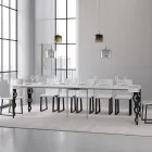 Console extensível com pernas de ferro modernas fabricadas na Itália - Palazzo Viadurini