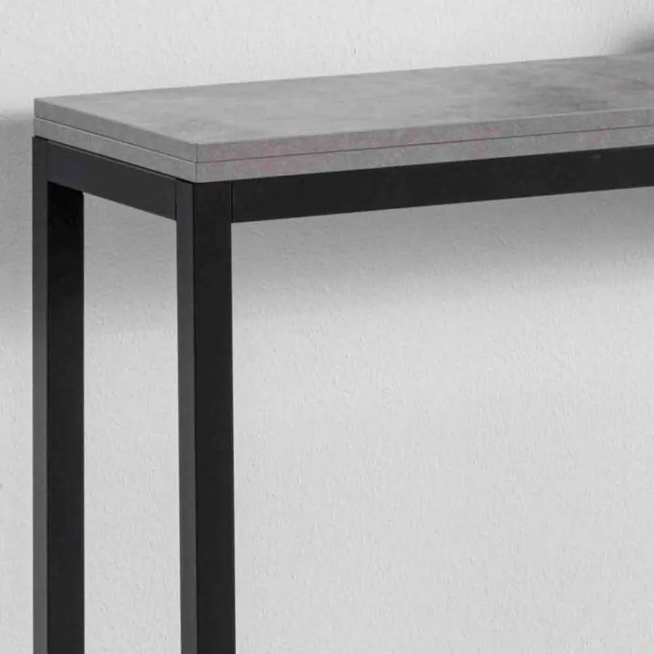 Console extensível com tampo em melamina e base em metal pintado - Adino Viadurini