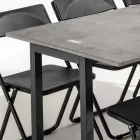 Console extensível com tampo em melamina e base em metal pintado - Adino Viadurini