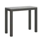 Console extensível de design moderno em madeira e ferro fabricado na Itália - Nunca Viadurini