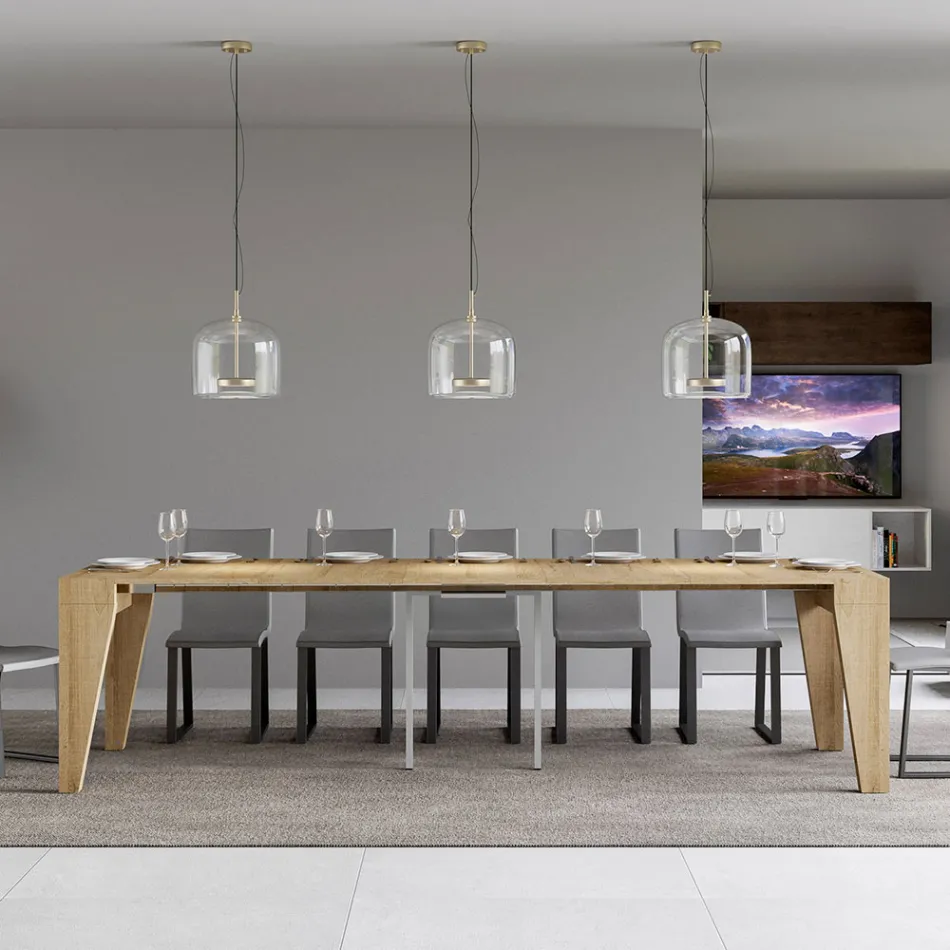 Console extensível disponível em 2 tamanhos diferentes Fabricado na Itália - Grifone Viadurini