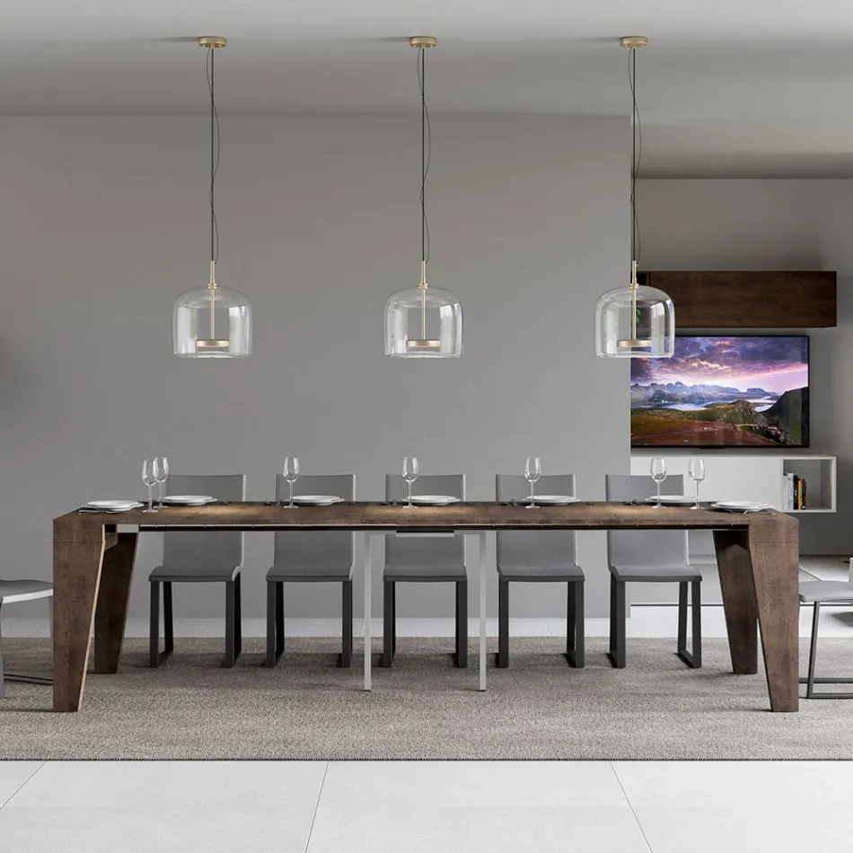 Console extensível disponível em 2 tamanhos diferentes Fabricado na Itália - Grifone Viadurini