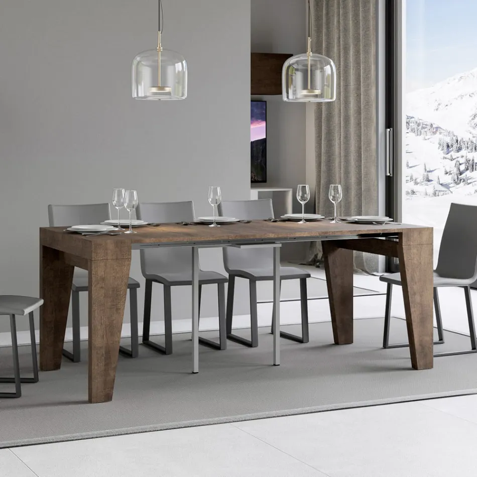 Console extensível disponível em 2 tamanhos diferentes Fabricado na Itália - Grifone Viadurini