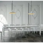 Console extensível com acabamento em nogueira ou cinza branca fabricado na Itália - Folletto Viadurini