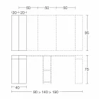 Console extensível de até 290 cm com tampo de madeira feito na Itália - Seregno Viadurini