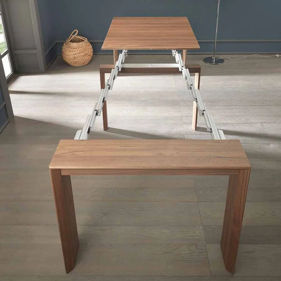 Console extensível até 295 cm em Madeira Design Made in Italy - Temocle Viadurini