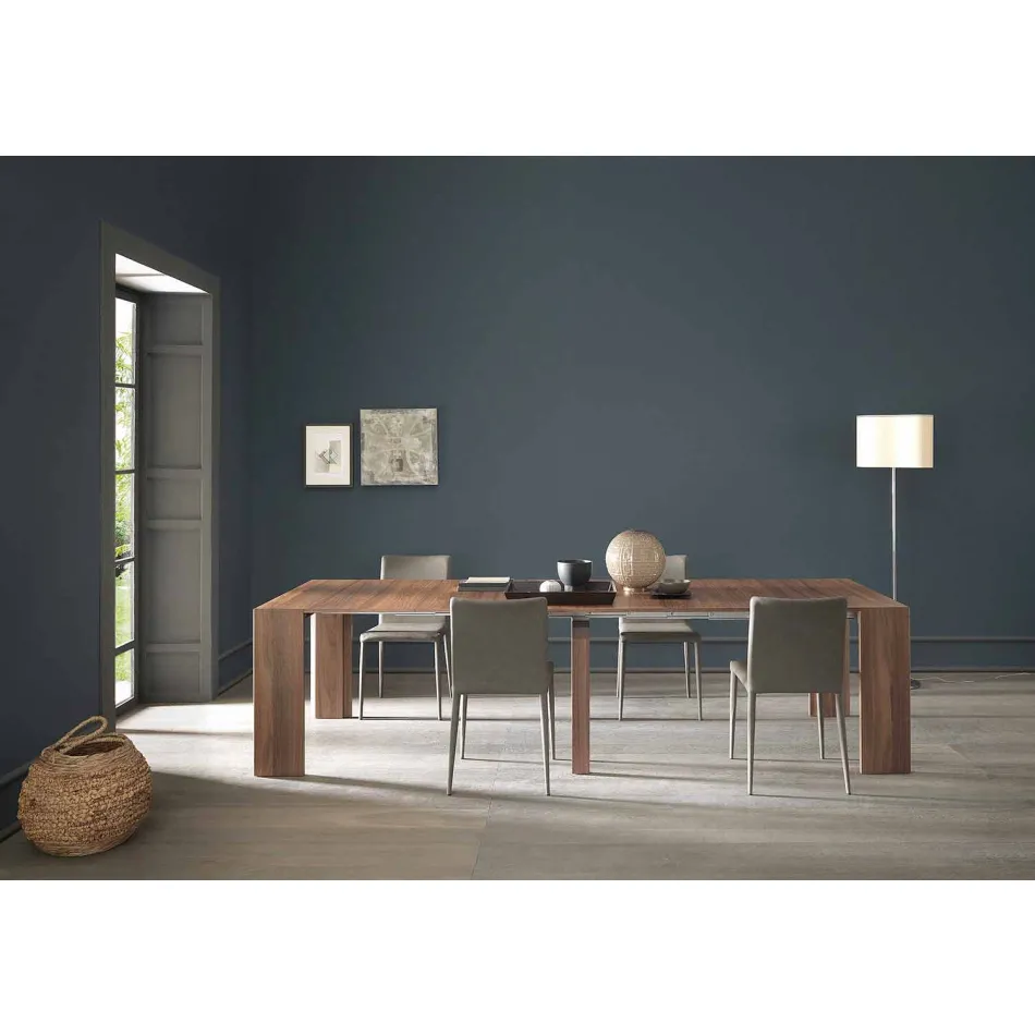 Console extensível até 295 cm em Madeira Design Made in Italy - Temocle Viadurini