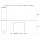 Console extensível até 295 cm em Madeira Design Made in Italy - Temocle Viadurini