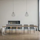 Console extensível até 300 cm com moldura branca Made in Italy - Tesoro Viadurini