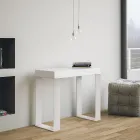 Console extensível até 300 cm com moldura branca Made in Italy - Tesoro Viadurini