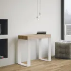 Console extensível até 300 cm com moldura branca Made in Italy - Tesoro Viadurini