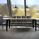 Consola extensível até 300 cm em micropartículas de madeira Made in Italy – Flamber Viadurini