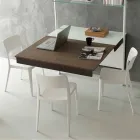 Console de cristal extensível com estrutura de metal feito na Itália - Iodo Viadurini