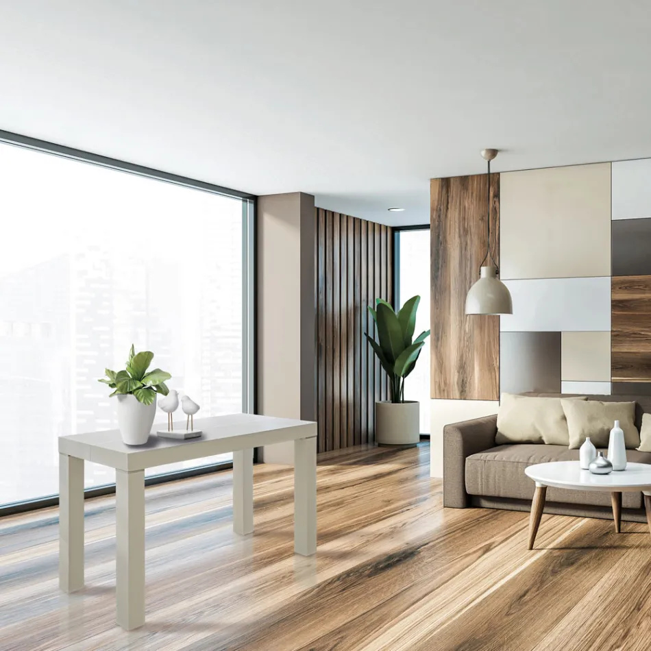 Consola Extensível em Madeira de Freixo com Extensões Made in Italy - Gandalf Viadurini