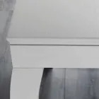 Console extensível em madeira de freixo lacada cinza cinza - pica-pau Viadurini