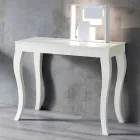 Console extensível em madeira de freixo lacada cinza cinza - pica-pau Viadurini