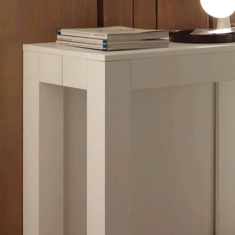 Console extensível dobrável em poros abertos brancos Bosa Viadurini