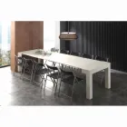 Console extensível dobrável em poros abertos brancos Bosa Viadurini