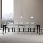 Console extensível moderno em madeira antracite e metal fabricado na Itália - Sassone Viadurini