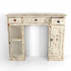 Consola artesanal em madeira maciça de abeto, fabricada na Itália - Carminia Viadurini