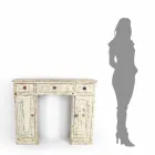 Consola artesanal em madeira maciça de abeto, fabricada na Itália - Carminia Viadurini